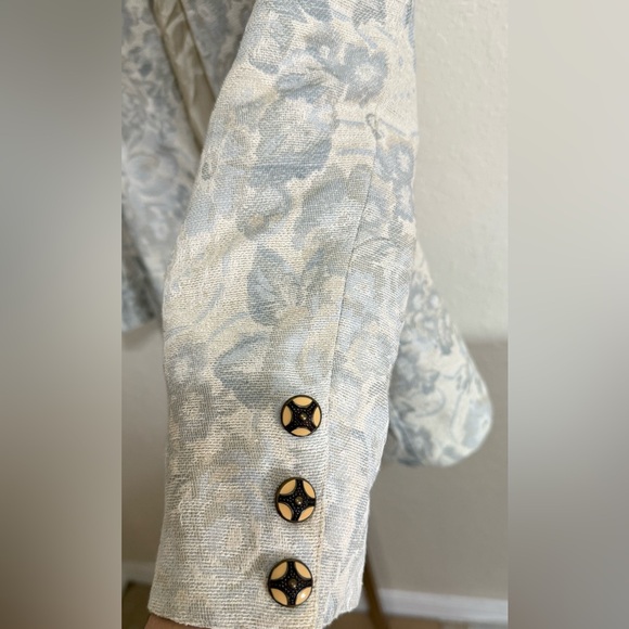 Emanuel Ungaro Parallèle Paris Floral Linen Blend Blazer (Size 8) Made in Italy - Picture 5 of 9